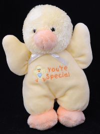 Carters Just One Year JOY  "You're Special" Yellow Duck Rattle Lovey